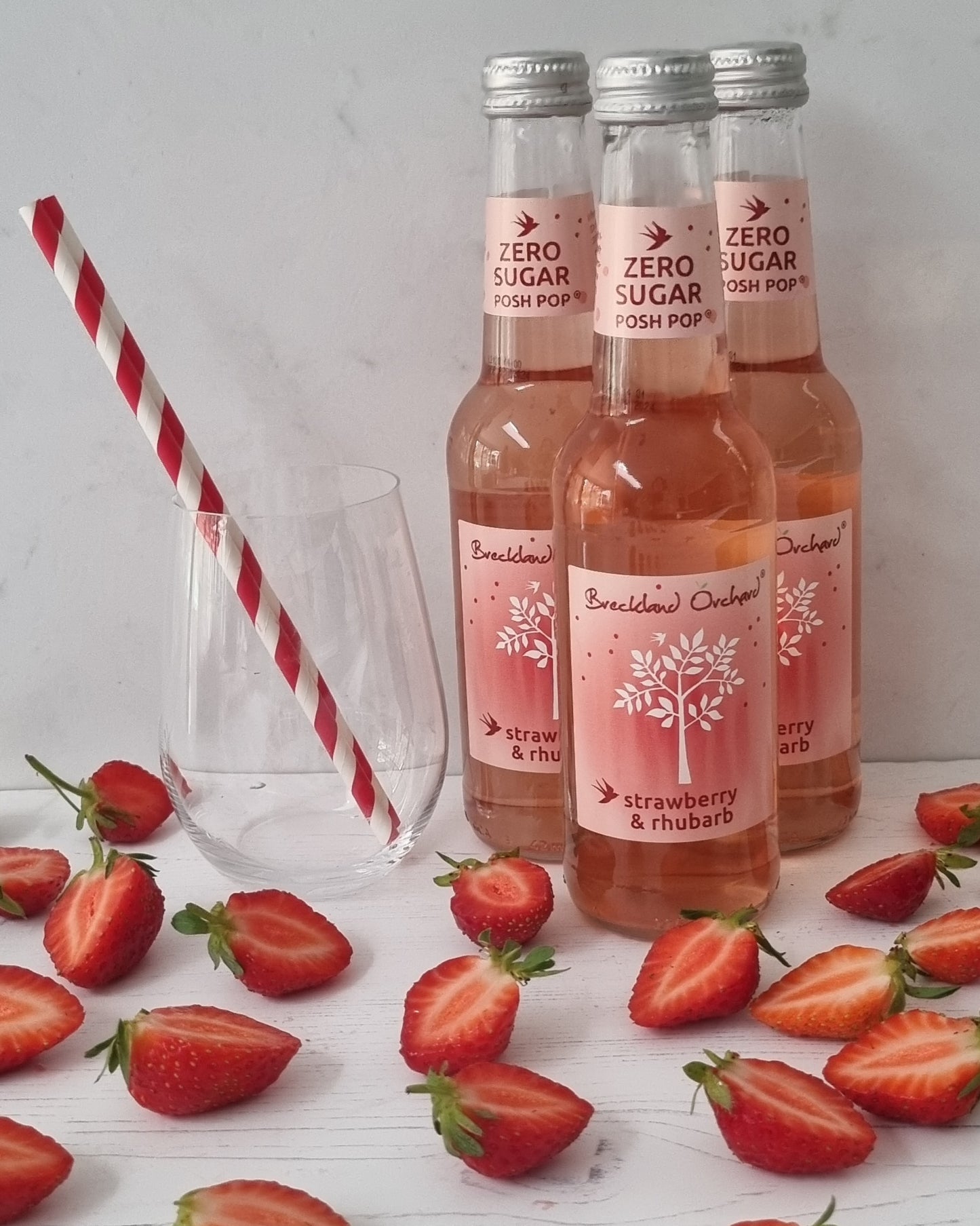 ZERO Sugar Strawberry & Rhubarb Posh Pop 12 x 275ml
