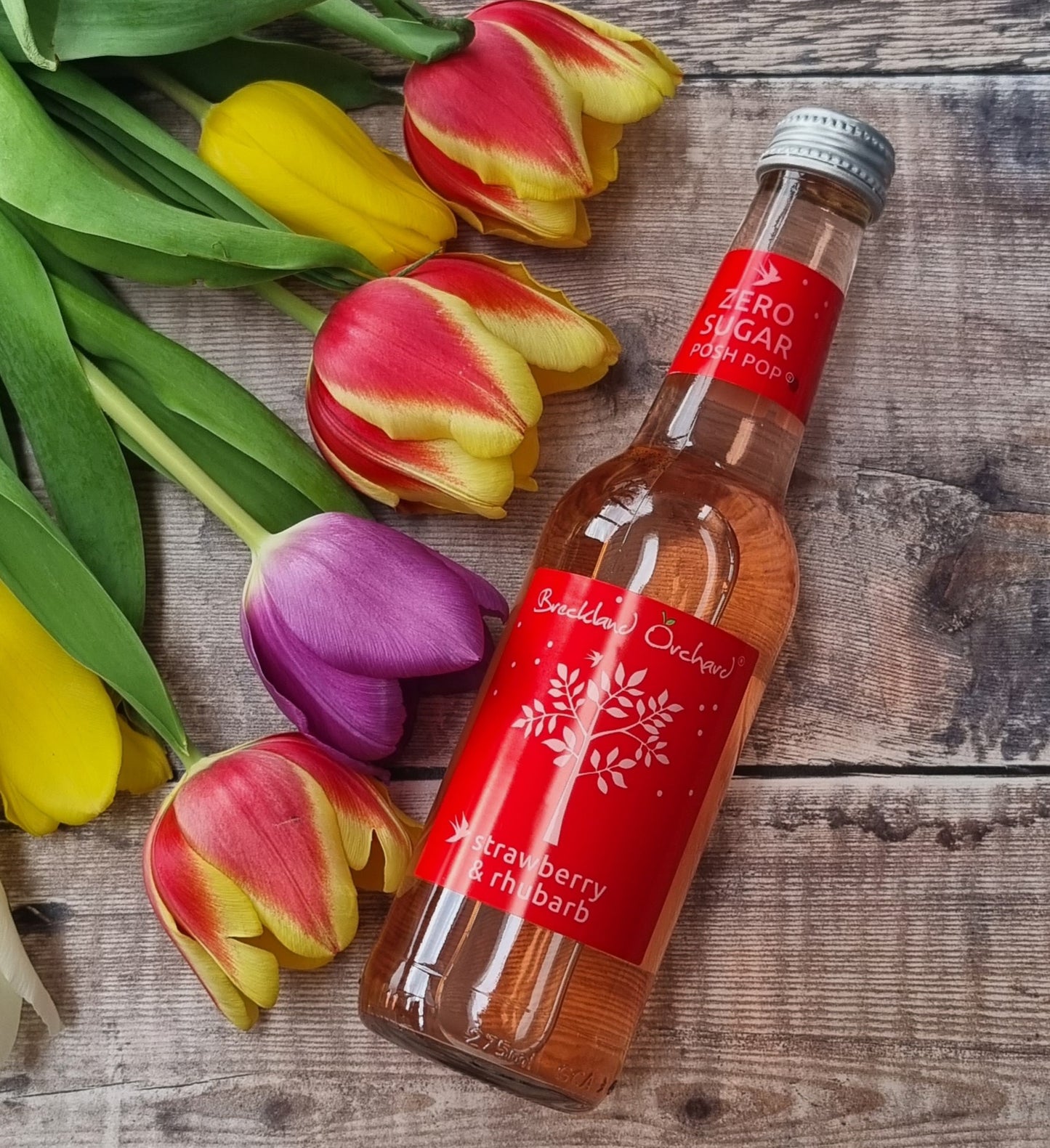 ZERO Sugar Strawberry & Rhubarb Posh Pop 12 x 275ml