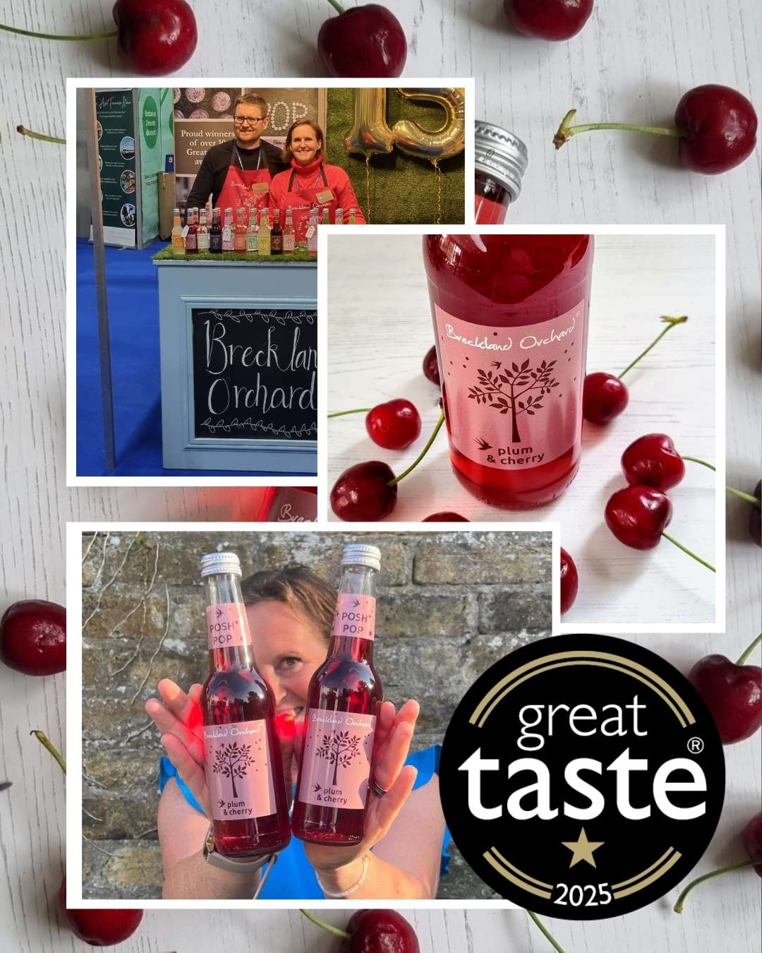 Plum and Cherry Posh Pop 275ml by Breckland Orchard